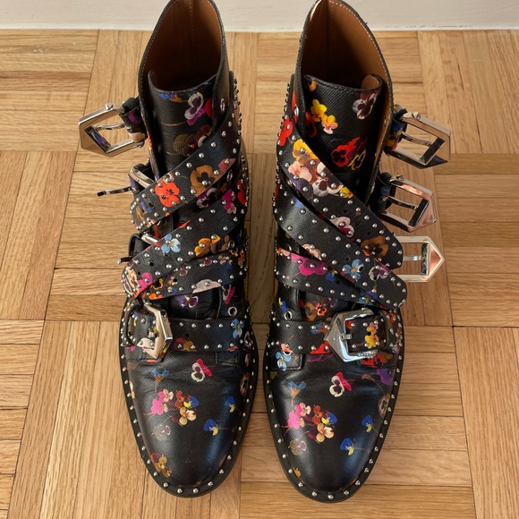 Givenchy Floral Ankle Buckle Boot Size 38.5 - Picture 6 of 11